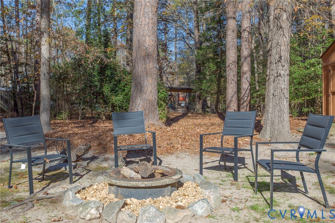 12930 Donegal Drive Chesterfield, VA 23832 - Photo 29 of 43 a outdoor space with a table and chairs and a fire pit