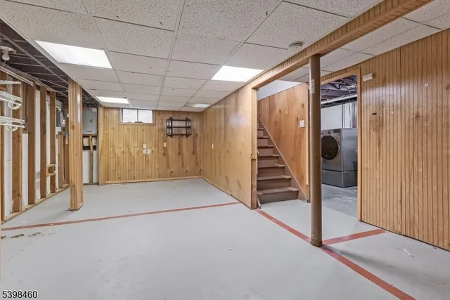 a view of a hallway with staircase