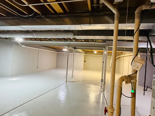 a close view of water heater room