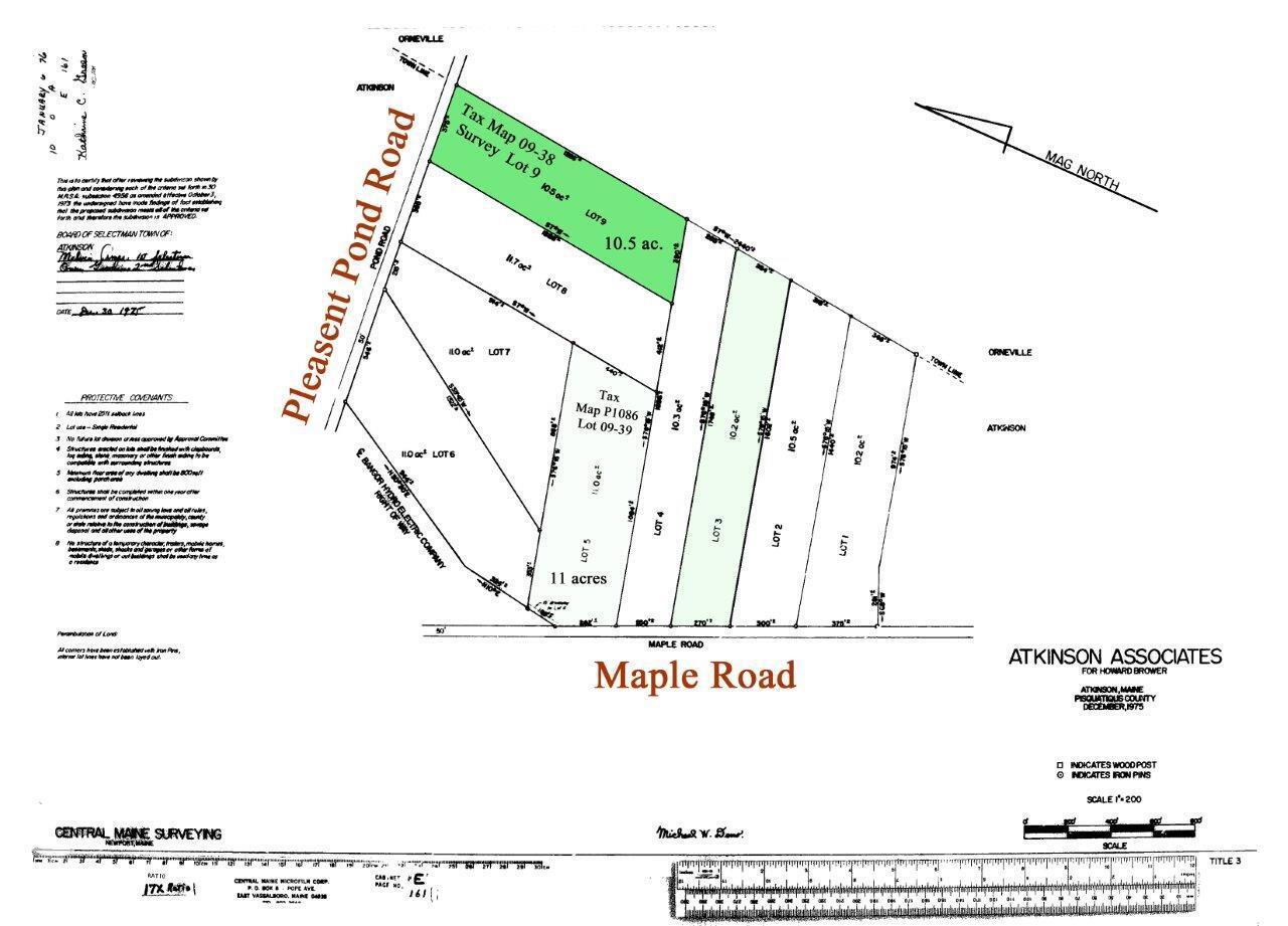 Lot 9 Pleasant Pond Road Milo, ME 04463 - Photo 2 of 10 Survey - Lot 9 Survey _edited-4