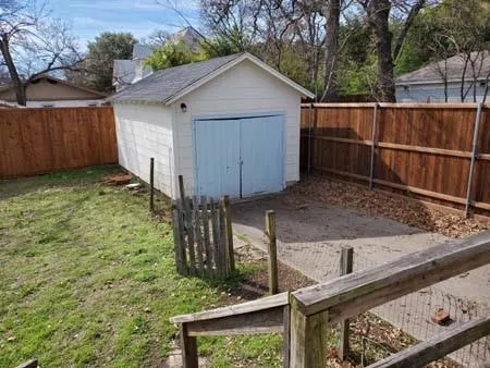 a backyard of a house