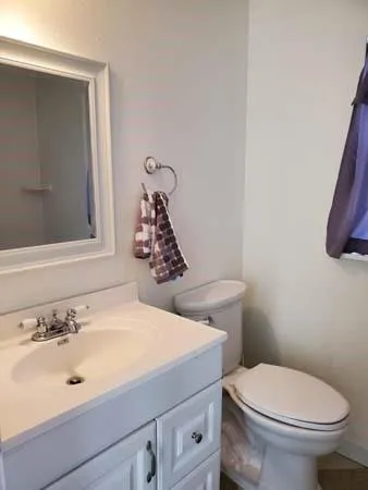 a bathroom with a sink and a toilet