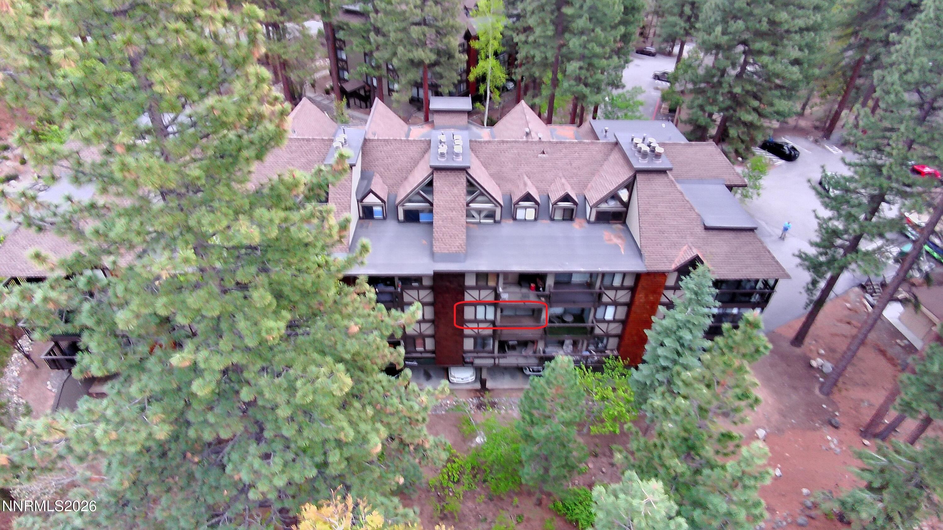 333 Ski Way, Unit 279 Incline Village, NV 89451 - Photo 12 of 43 an aerial view of a house with a yard and sitting area