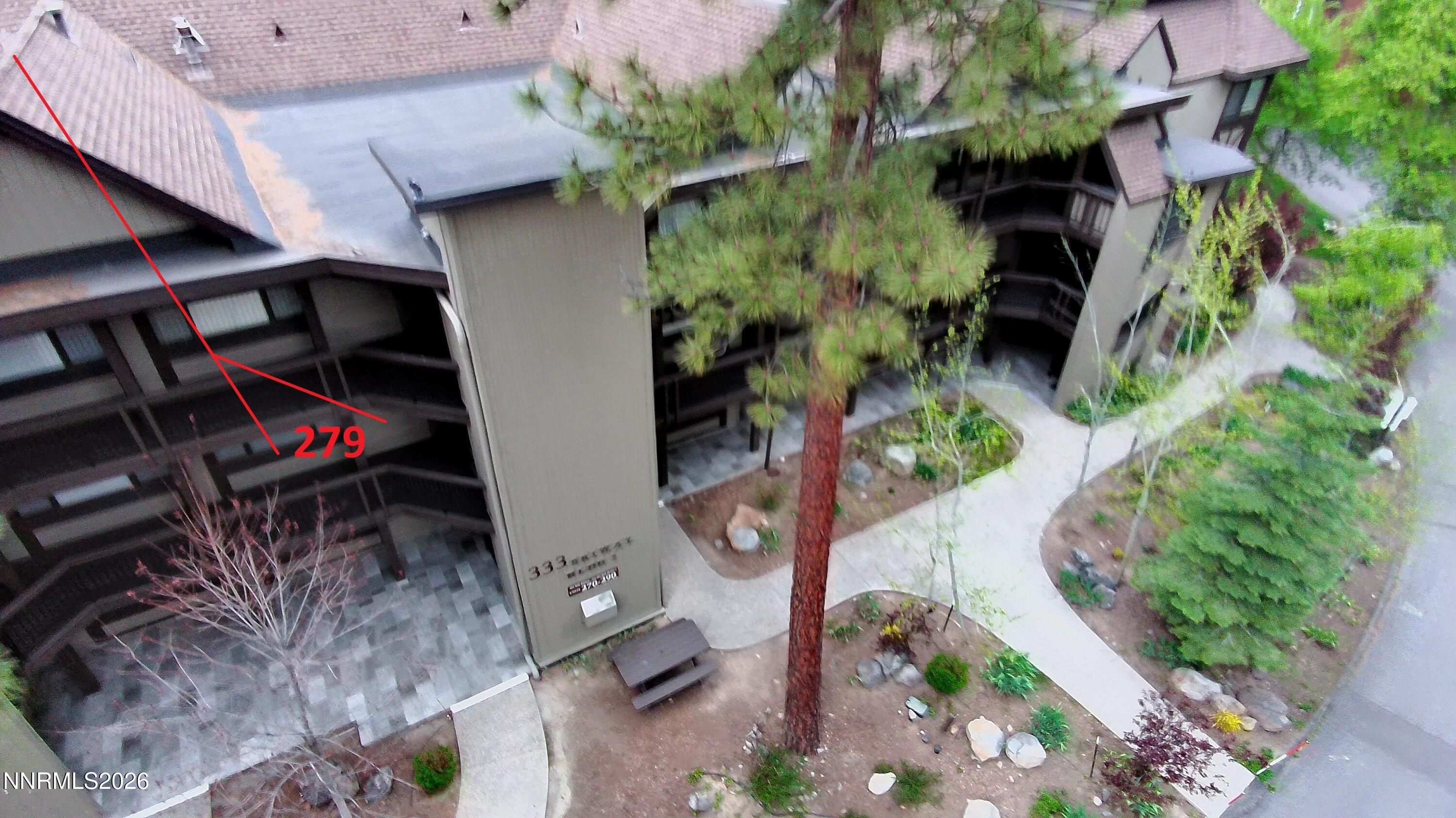 333 Ski Way, Unit 279 Incline Village, NV 89451 - Photo 17 of 43 an aerial view of a house with a yard