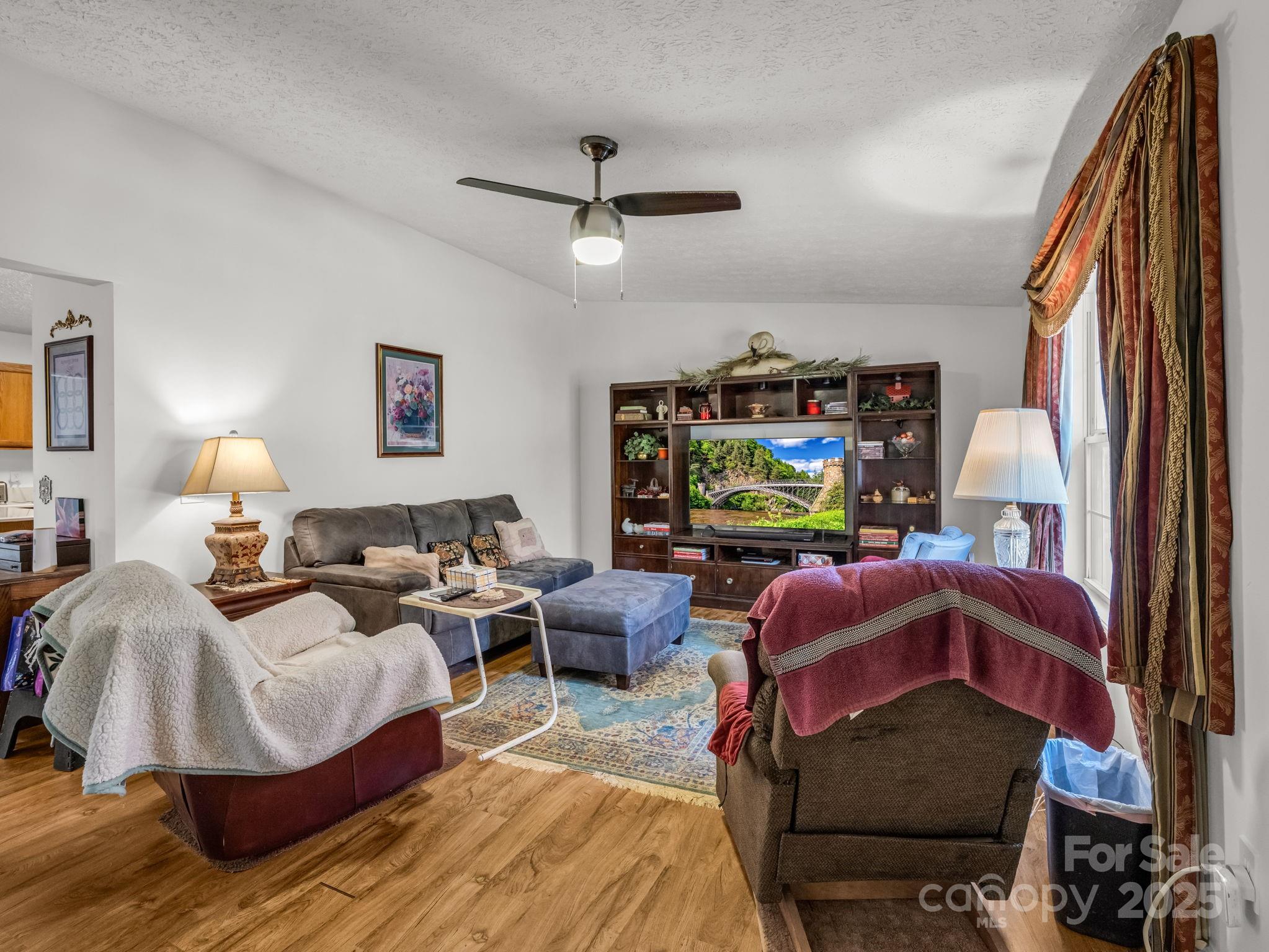 262 Daisy Lane Bostic, NC 28018 - Photo 6 of 48 a living room with furniture and a flat screen tv