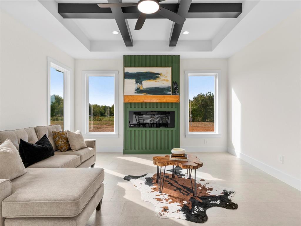 1623 County Road 4764 Boyd, TX 76023 - Photo 3 of 29 a living room with furniture and a fireplace