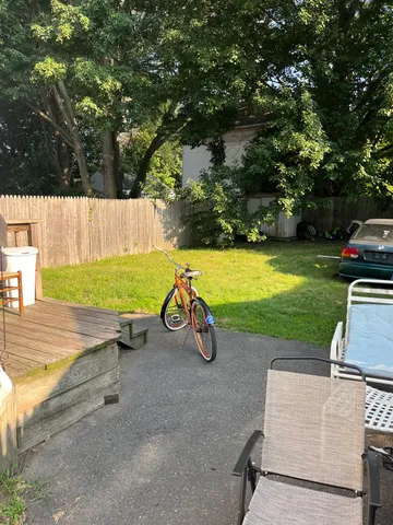 a view of a park with slide
