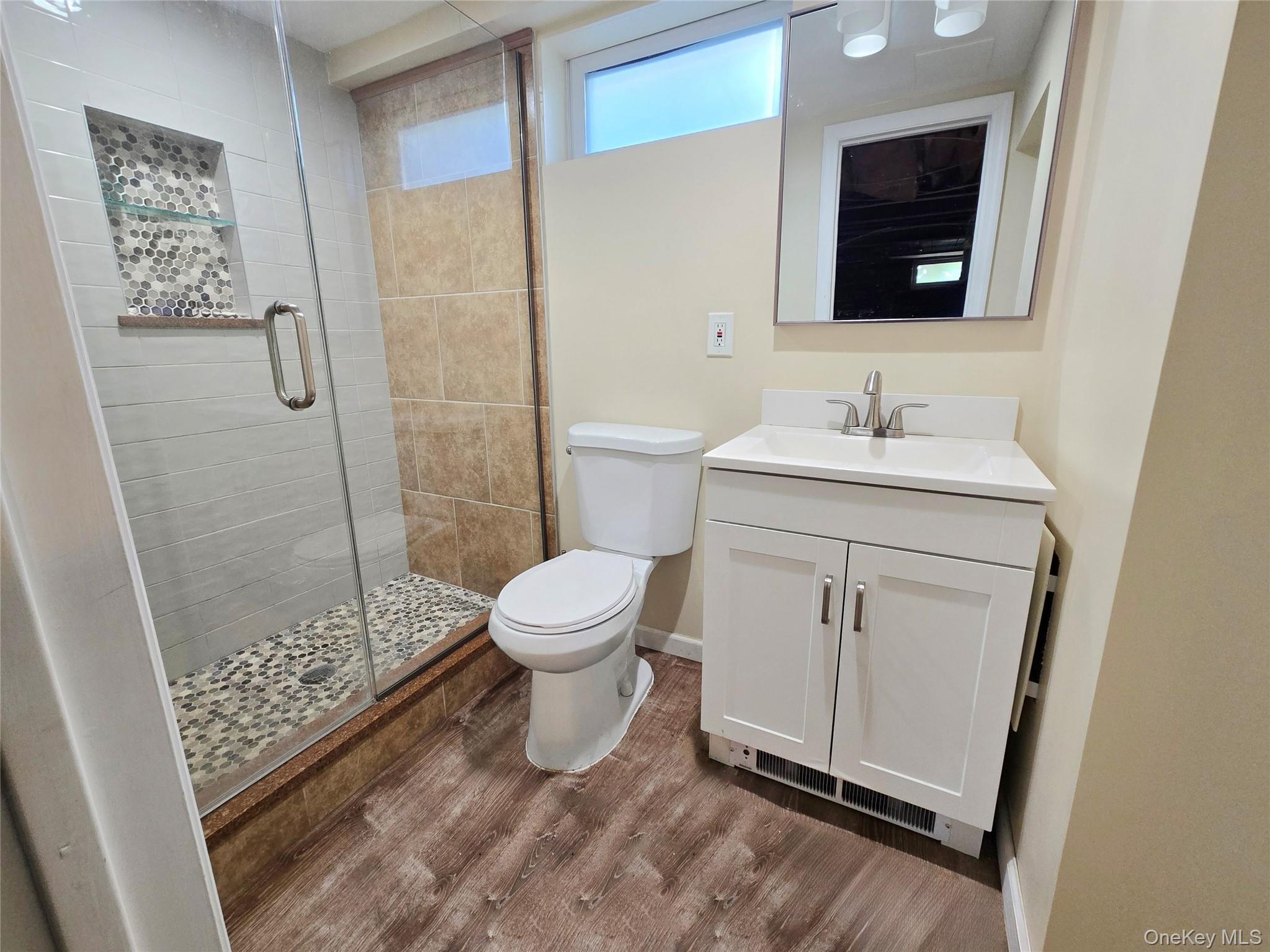 86 Decatur Street Roosevelt, NY 11575 - Photo 30 of 30 a bathroom with a sink a toilet and shower