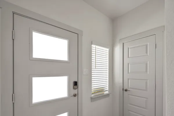 a bathroom with a window