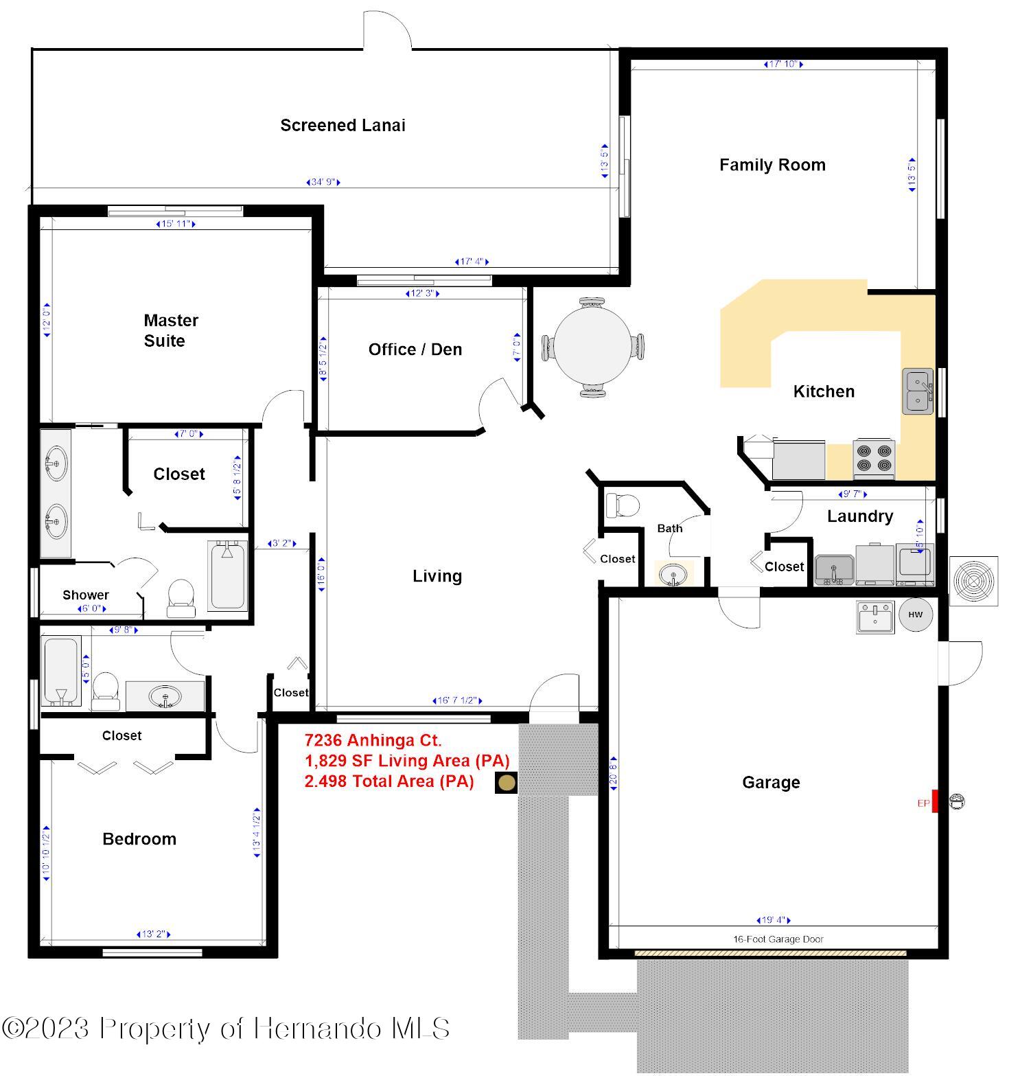 7236 Anhinga Court Spring Hill, FL 34607 - Photo 3 of 52 Floor Plan.7236 Anhinga Ct