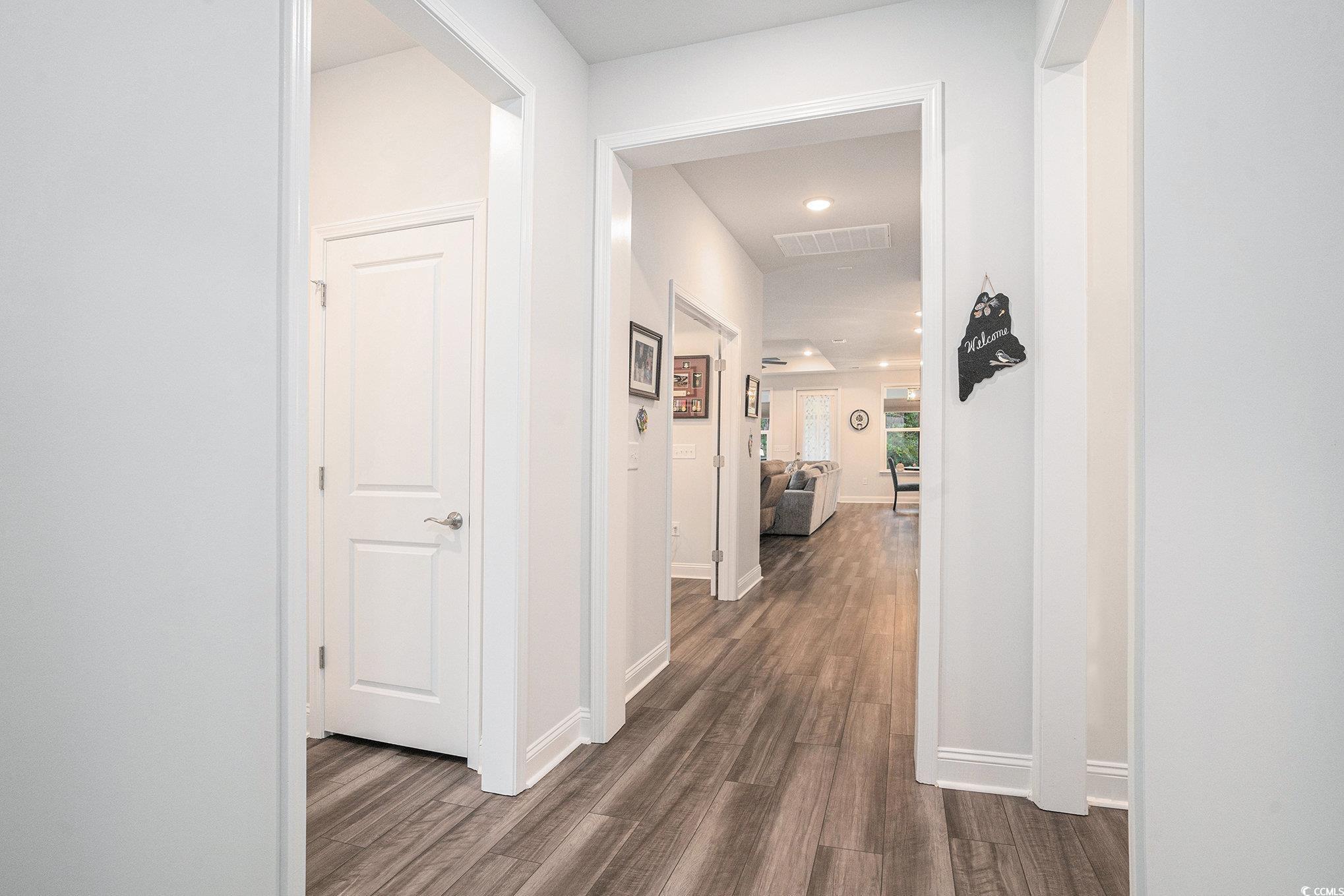 1609 Littleleaf Loop North Myrtle Beach, SC 29582 - Photo 14 of 40 Hallway featuring dark wood-style floors and recessed lighting