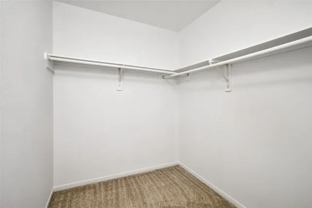 a view of small space with racks on the wall