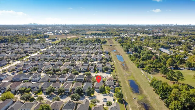 an aerial view of city