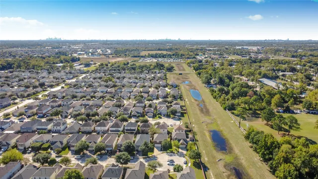 an aerial view of multiple house