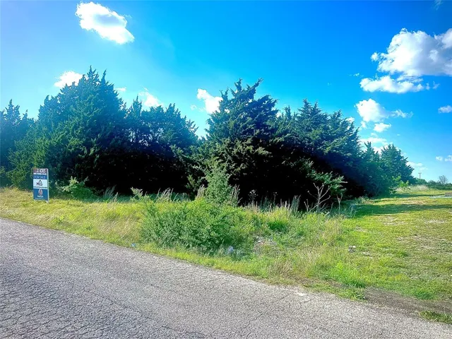 a view of a flower garden with a house