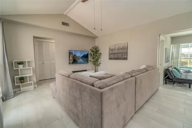 a room with furniture and window