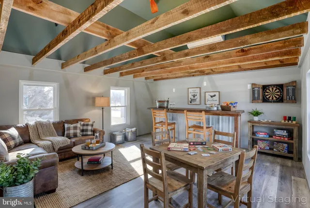 an aerial view of multiple house