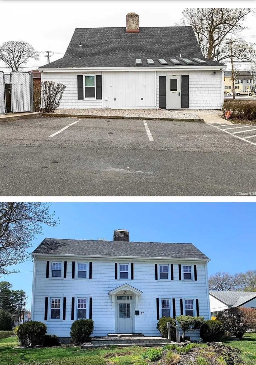 a view of house with a yard