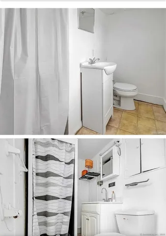 a bathroom with a bathtub and a sink