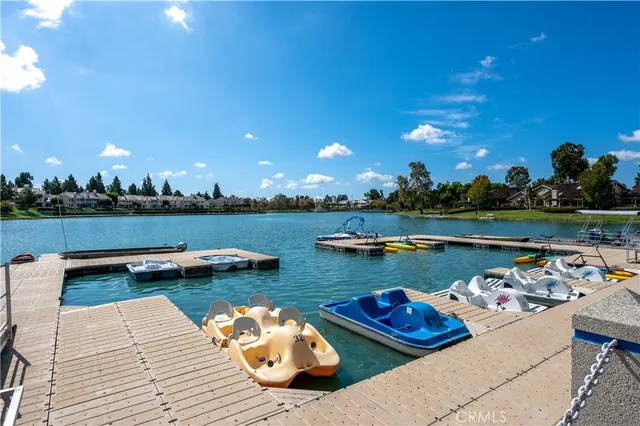 a view of a lake with outdoor space