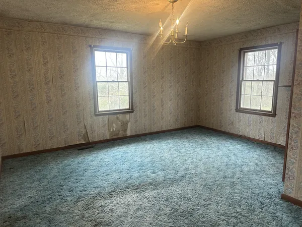 an empty room with a window