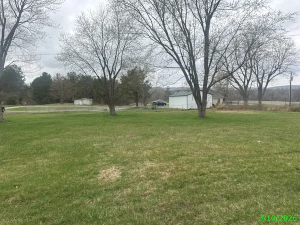 a big yard with lots of green space and trees