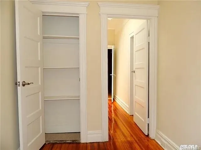 a view of a closet area