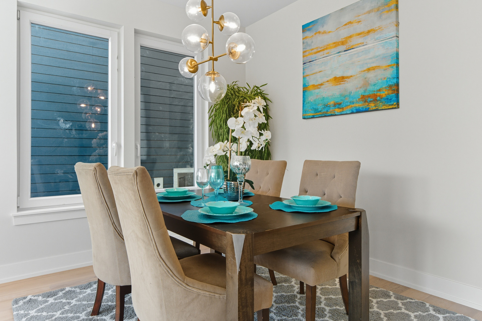 5254 West Newport Avenue Chicago, IL 60641 - Photo 14 of 27 a dining room with furniture and chandelier