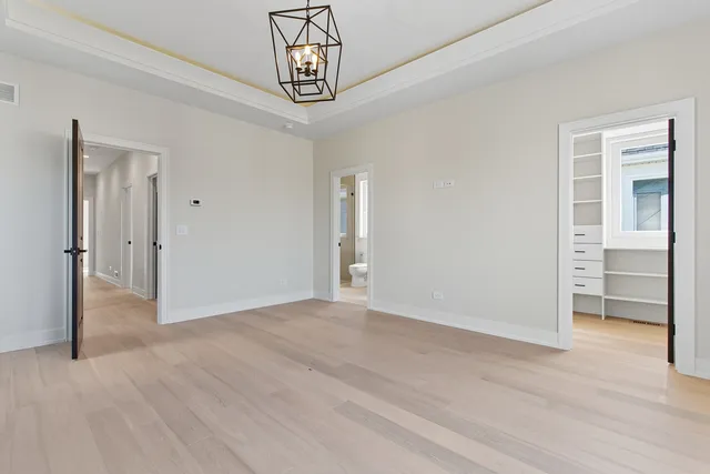a view of a livingroom with a wooden floor