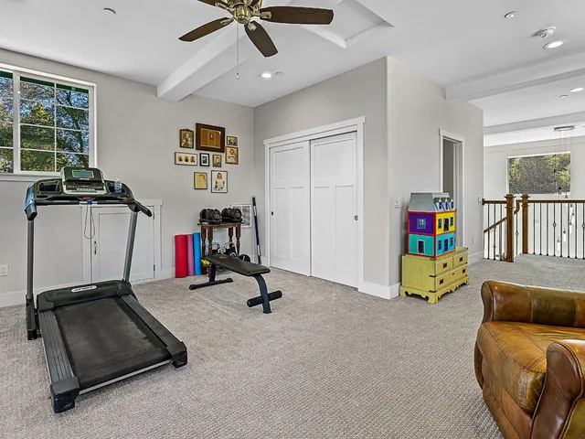 a kitchen with a stove and a table