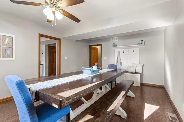 a room with furniture and a chandelier