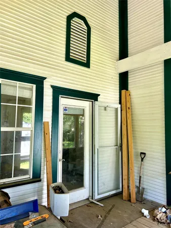 a view of a entryway door front of house