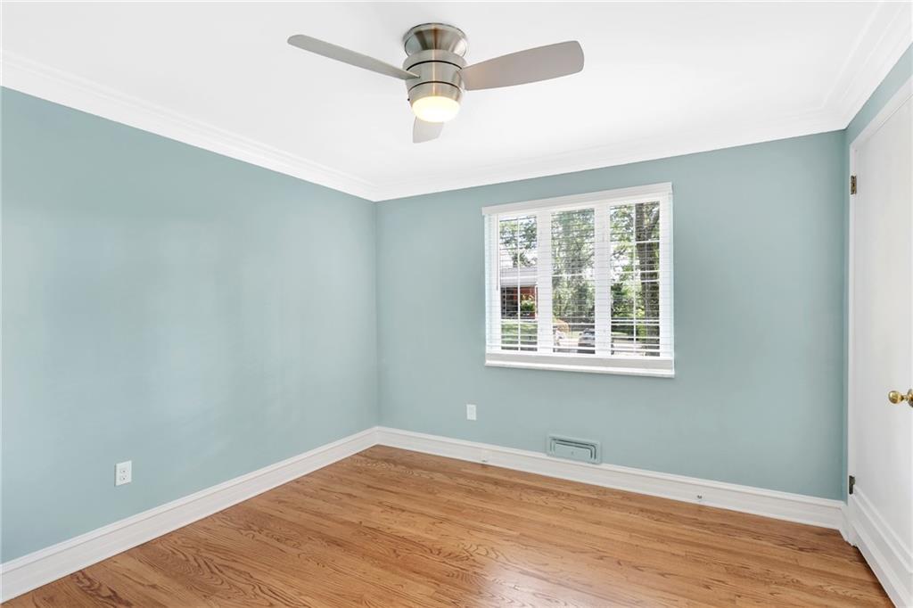 69 Holland Road Pittsburgh, PA 15235 - Photo 18 of 25 The third bedroom has had a physical change. There was a wood grid on the walls and the ceiling that was removed. The surfaces were repaired and resurfaced prior to painting.