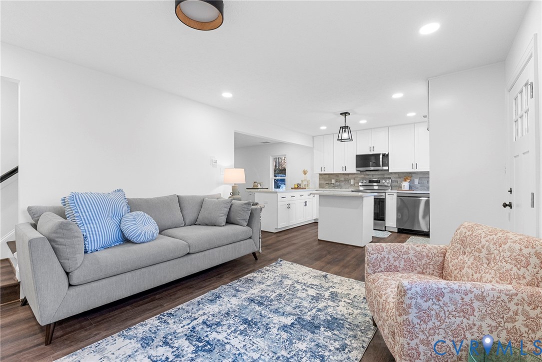 6329 Orchard Road New Kent, VA 23124 - Photo 12 of 25 a living room with furniture and kitchen view