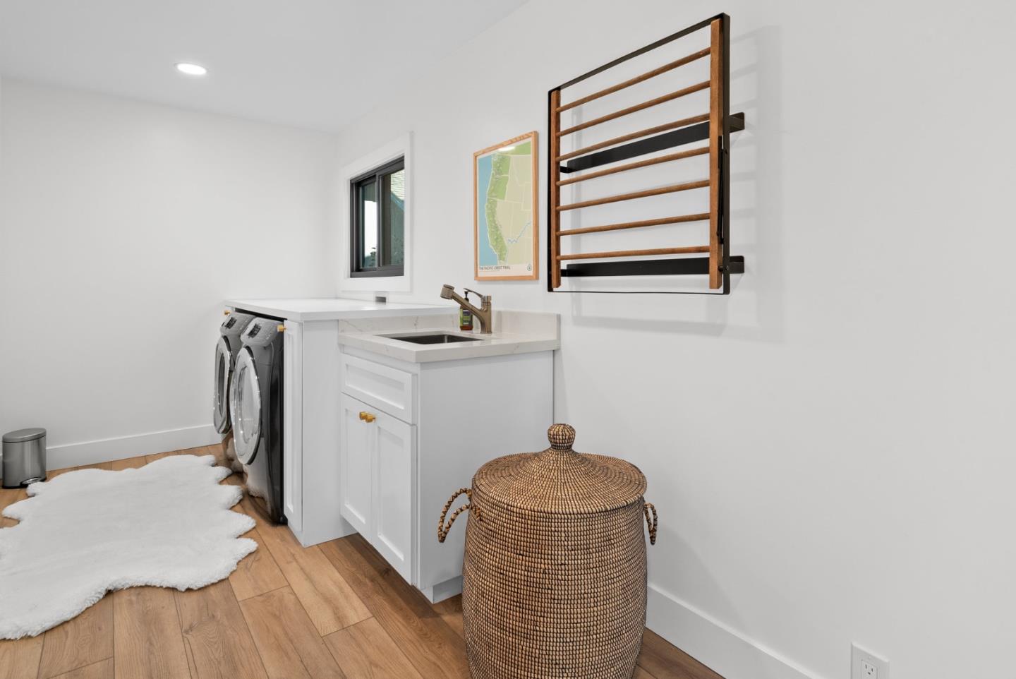 409 Townsend Drive Aptos, CA 95003 - Photo 19 of 43 a bathroom with a sink and a mirror