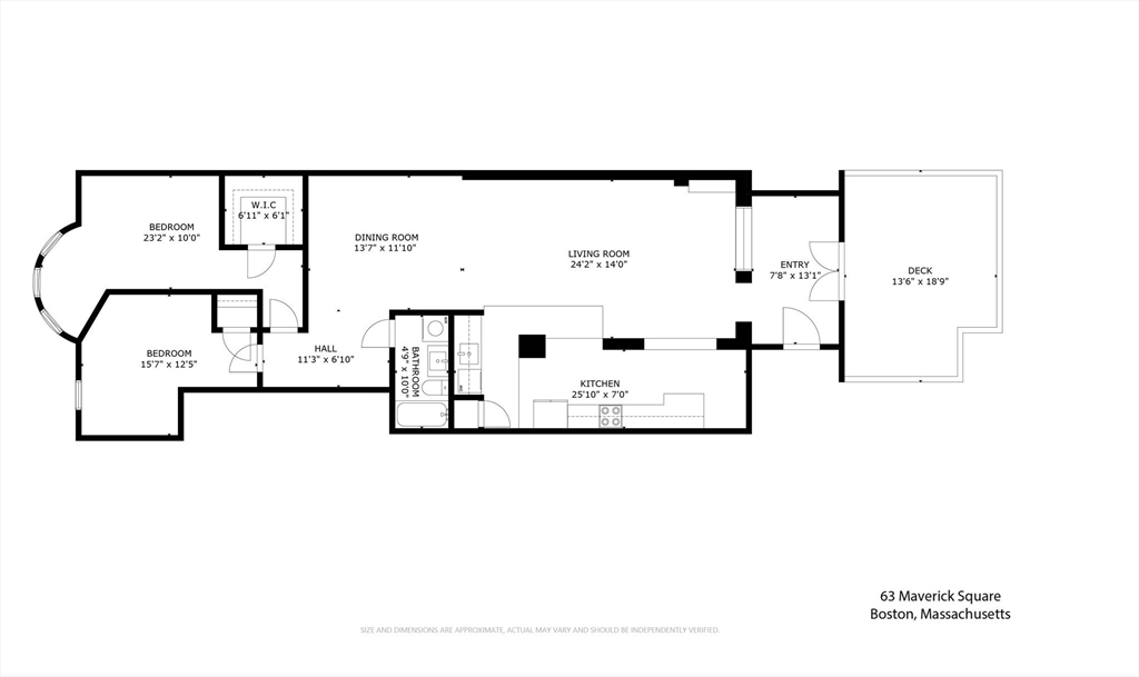 63 Maverick Square, Unit 5 Boston, MA 02128 - Photo 23 of 23 a picture of a floor plan