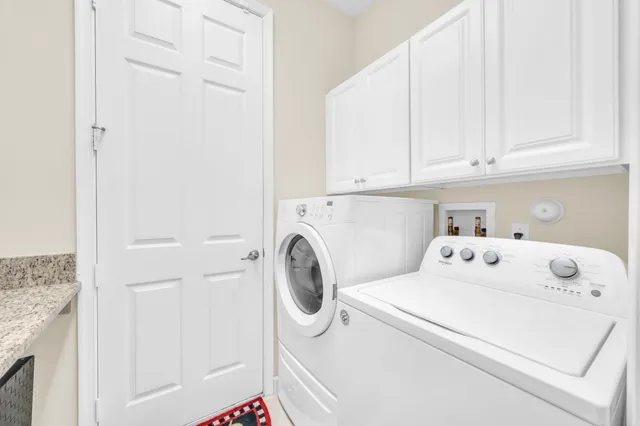 a view of backyard with sitting area