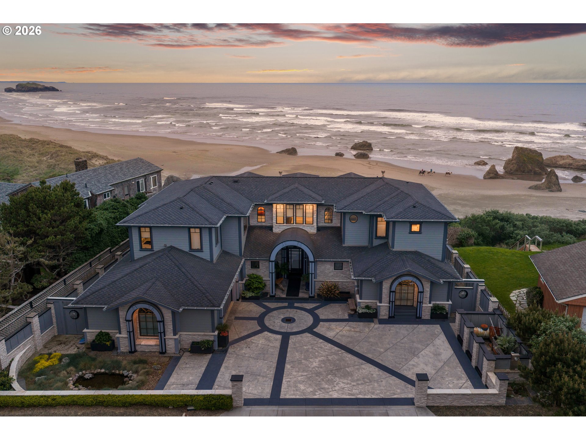 2488 Beach Loop Road Bandon, OR 97411 - Photo 3 of 48 an aerial view of house with ocean view