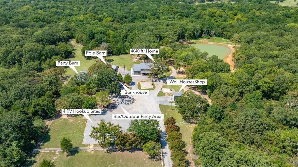 240 Magnolia Lane Bennington, OK 74723 - Photo 1 of 39 an aerial view of residential house with outdoor space and swimming pool
