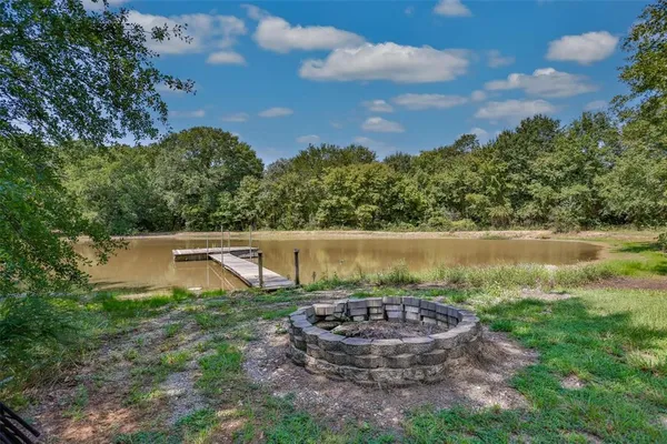 a view of a water with a terrace