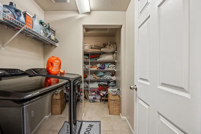 a view of storage and utility room