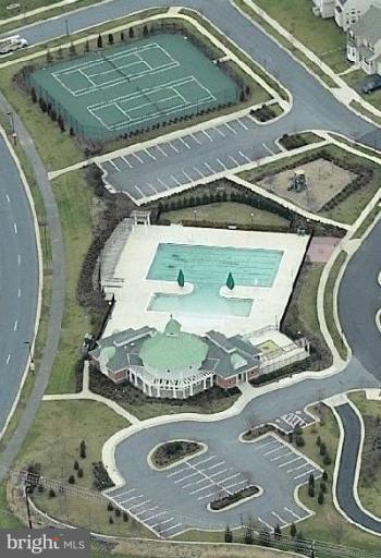 18202 Coachmans Road Germantown, MD 20874 - Photo 22 of 28 Aerial view of club house, tennis courts and pool
