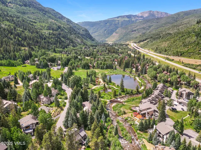 a view of a city with a mountain