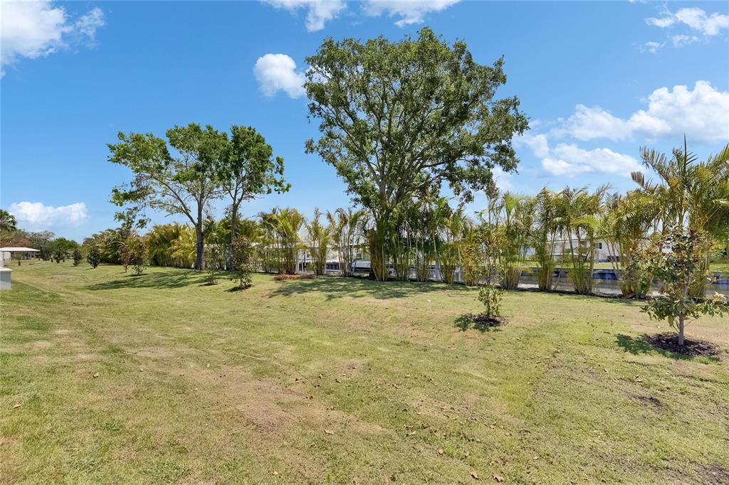 6532 Simone Shores Circle Apollo Beach, FL 33572 - Photo 64 of 86 a view of swimming pool with a yard and trees