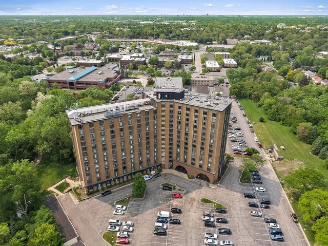 an aerial view of multiple house