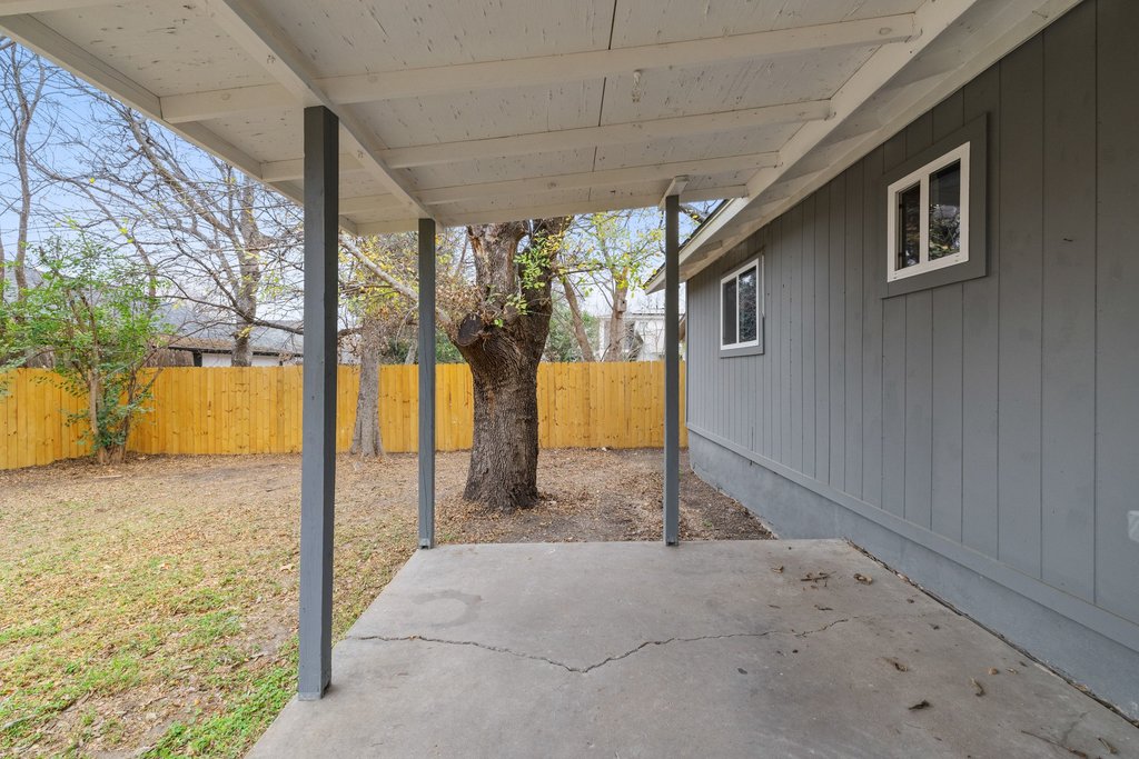 7614 Watson Street Austin, TX 78757 - Photo 28 of 31 a view of a porch with a backyard