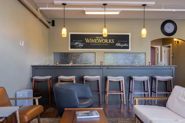 a group of chairs in a room
