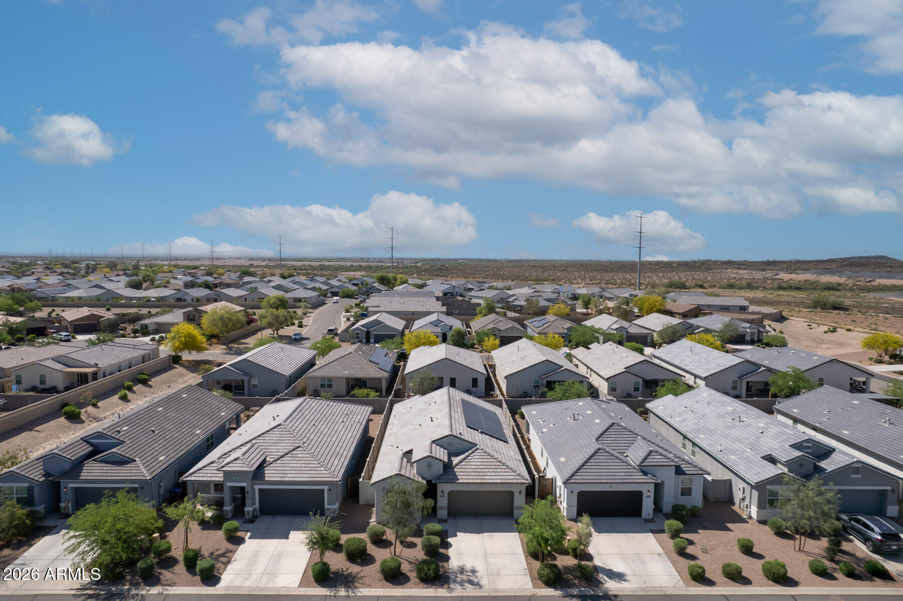 9381 Greenhouse Road Florence, AZ 85132 - Photo 29 of 35 an aerial view of residential houses with outdoor space