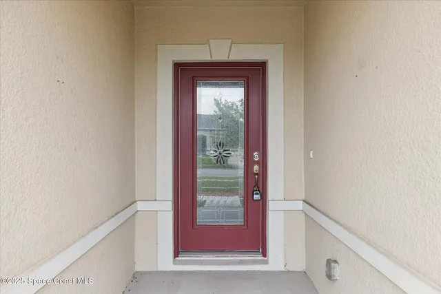 a view of front door
