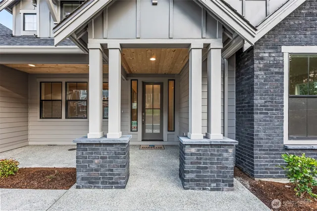 a front view of a house with entryway